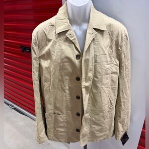 Banana Republic Khaki/Tan Casual Button Front Jacket